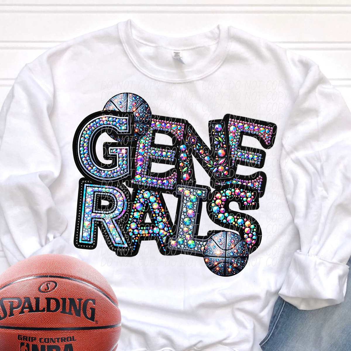 Generals Basketball Rhinestone (CITY) 66529 DTF transfer