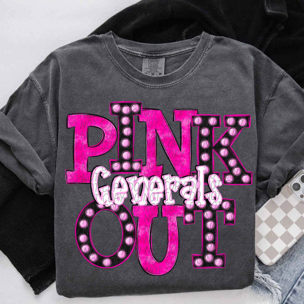 Generals Pink Out Marquee (City) 113013 DTF transfer