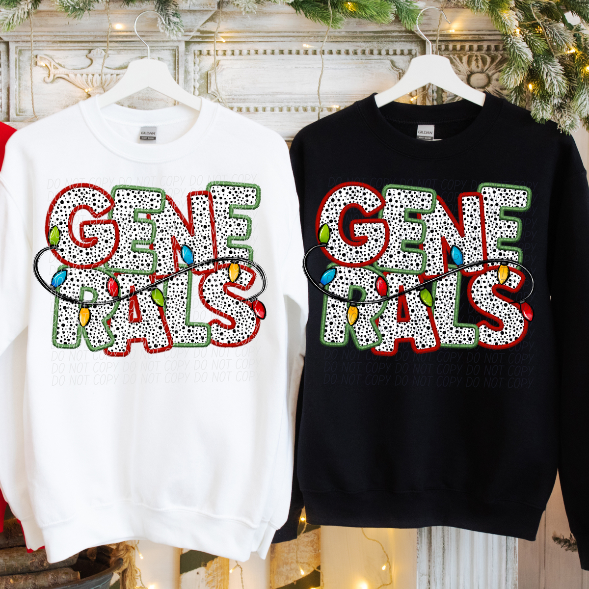 Generals Christmas Light Mascots (City) DTF Transfer