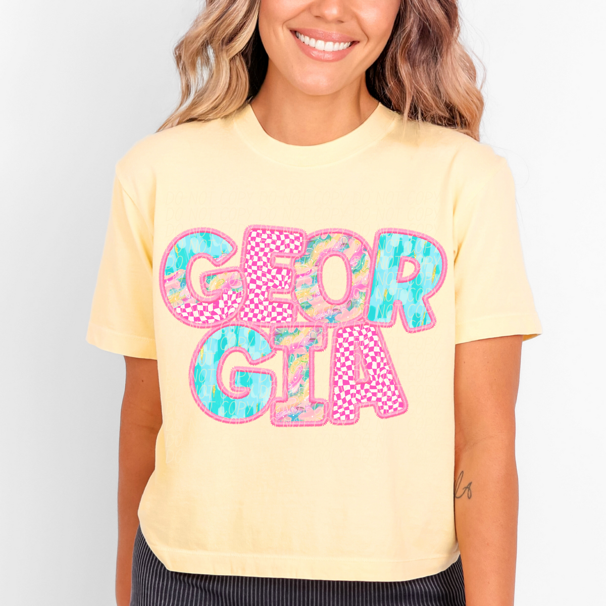 Georgia spring checkered (CITY) DTF transfer