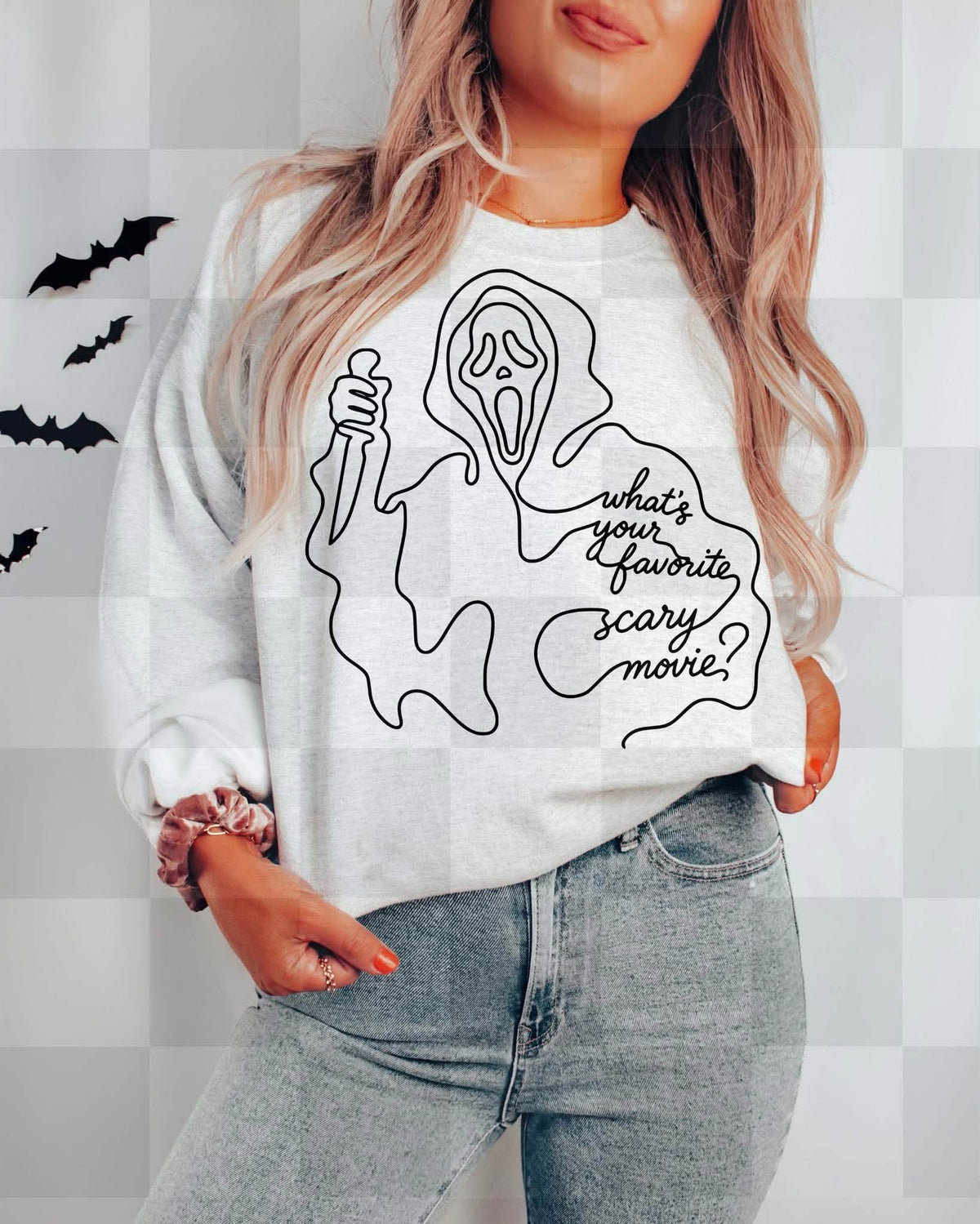 ghost fac. line art (lyttle) DTF Transfer