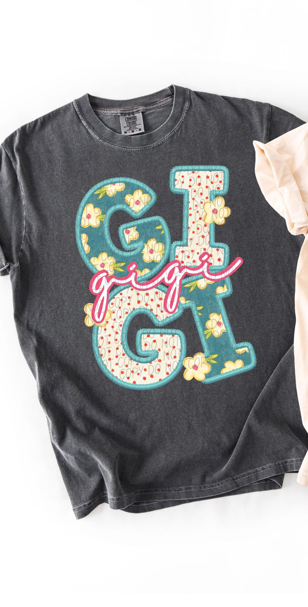 Gigi Vintage Name with Pink Font (City) DTF Transfer