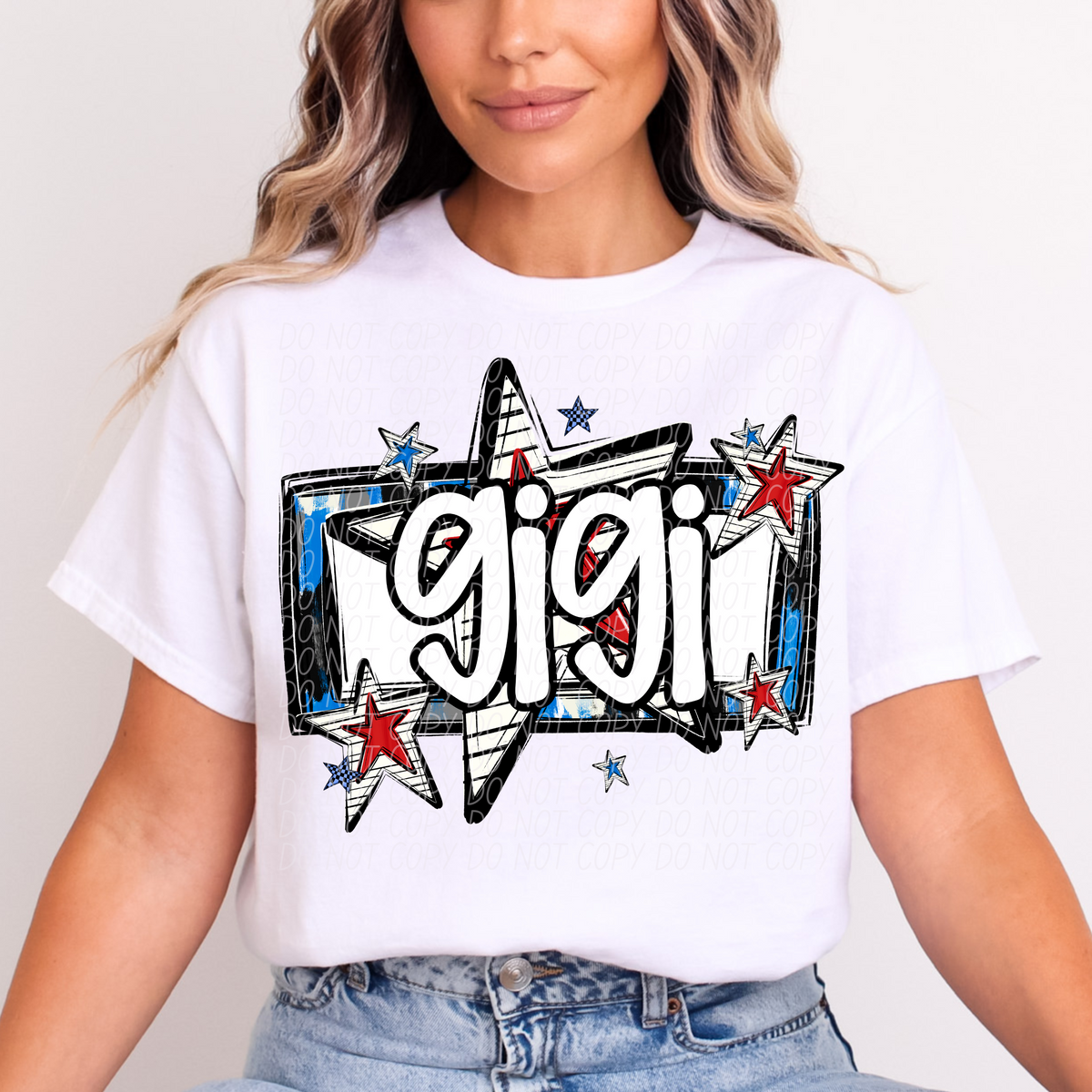 Gigi 4th of July (CITY) DTF transfer