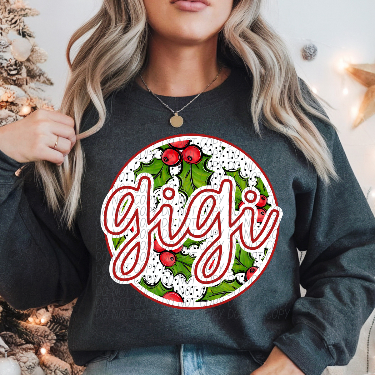 GIGI Circular Holly Leaves (City) DTF transfer