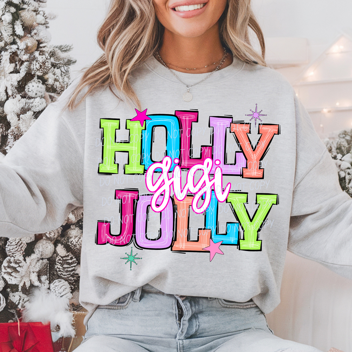 gigi holly jolly names (city) DTF Transfer