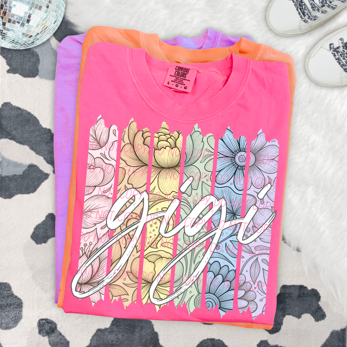 Gigi rainbow floral (City) DTF Transfer