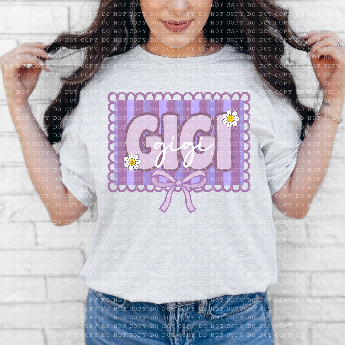 Gigi preppy purple frame (ECHT) DTF Transfer