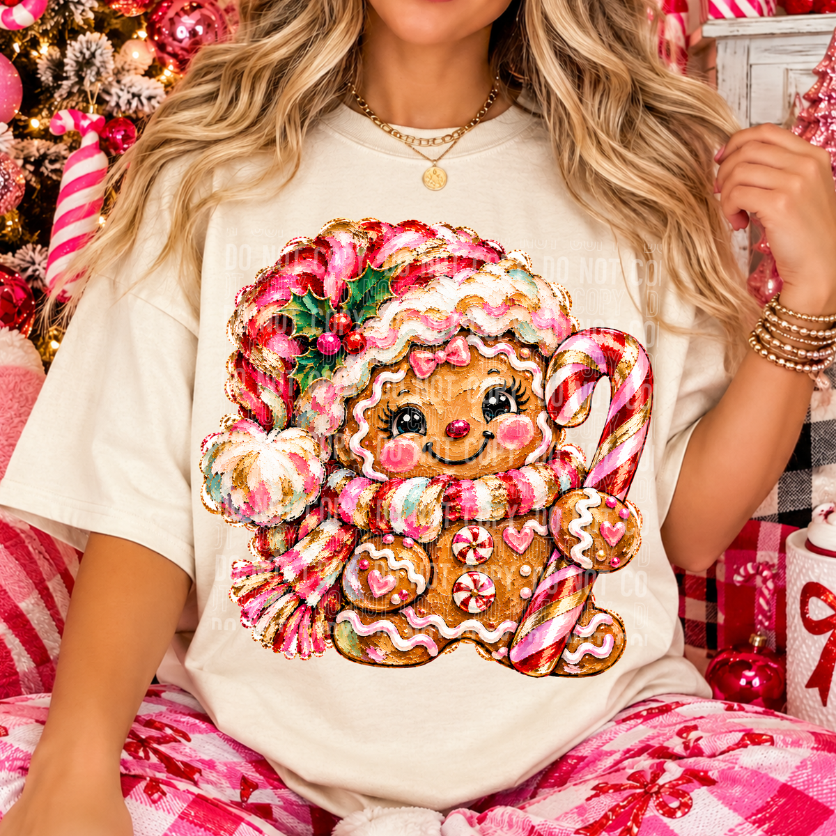 Gingerbread faux painted (SBB) DTF Transfer