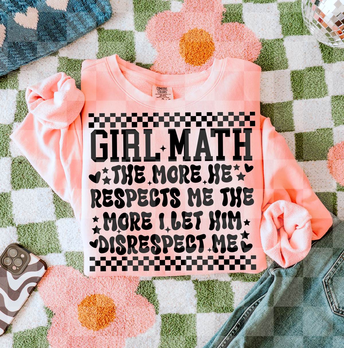 Girl math BLACK (Lyttle) DTF Transfer