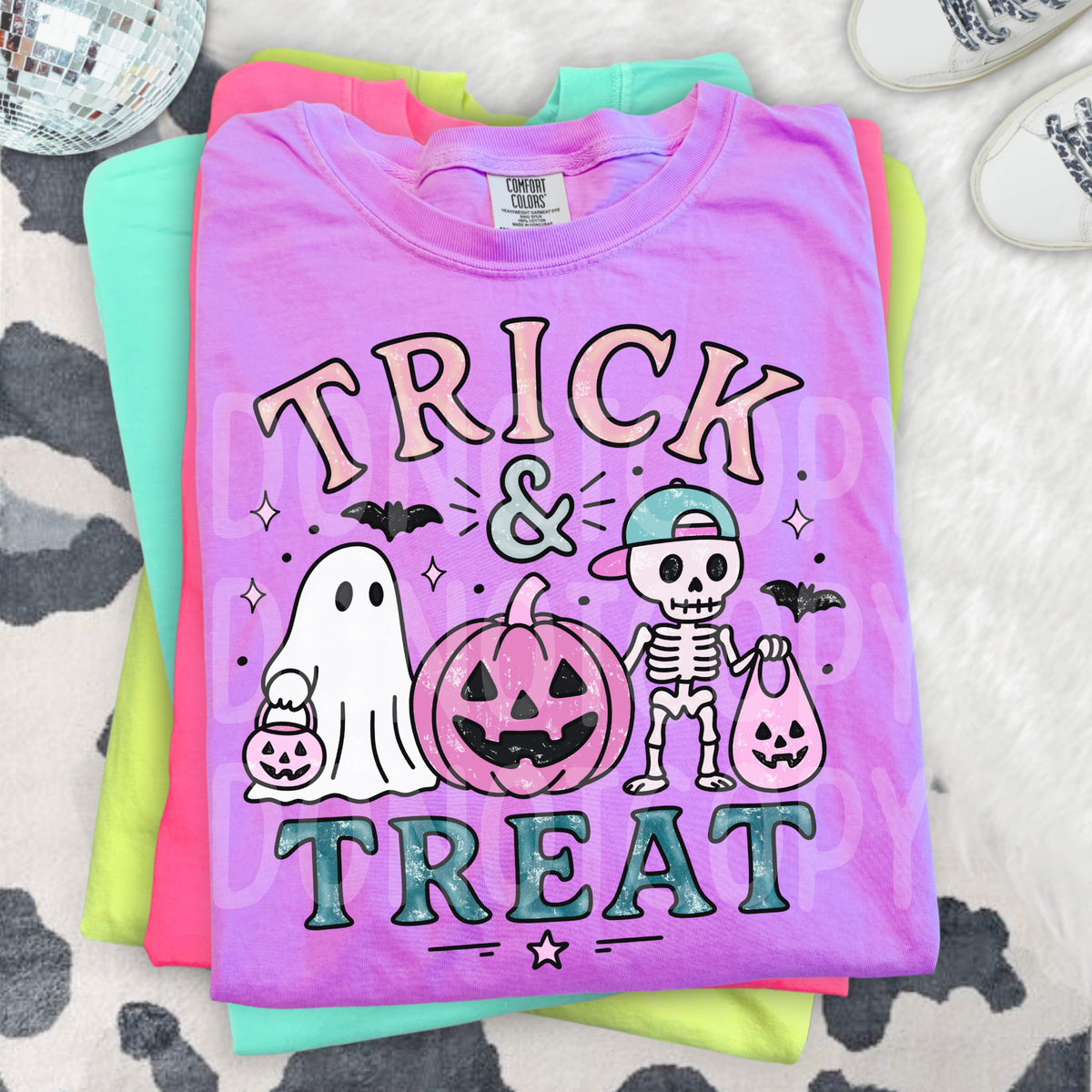 Trick & treat PURPLE pumpkin (CSG) DTF Transfer