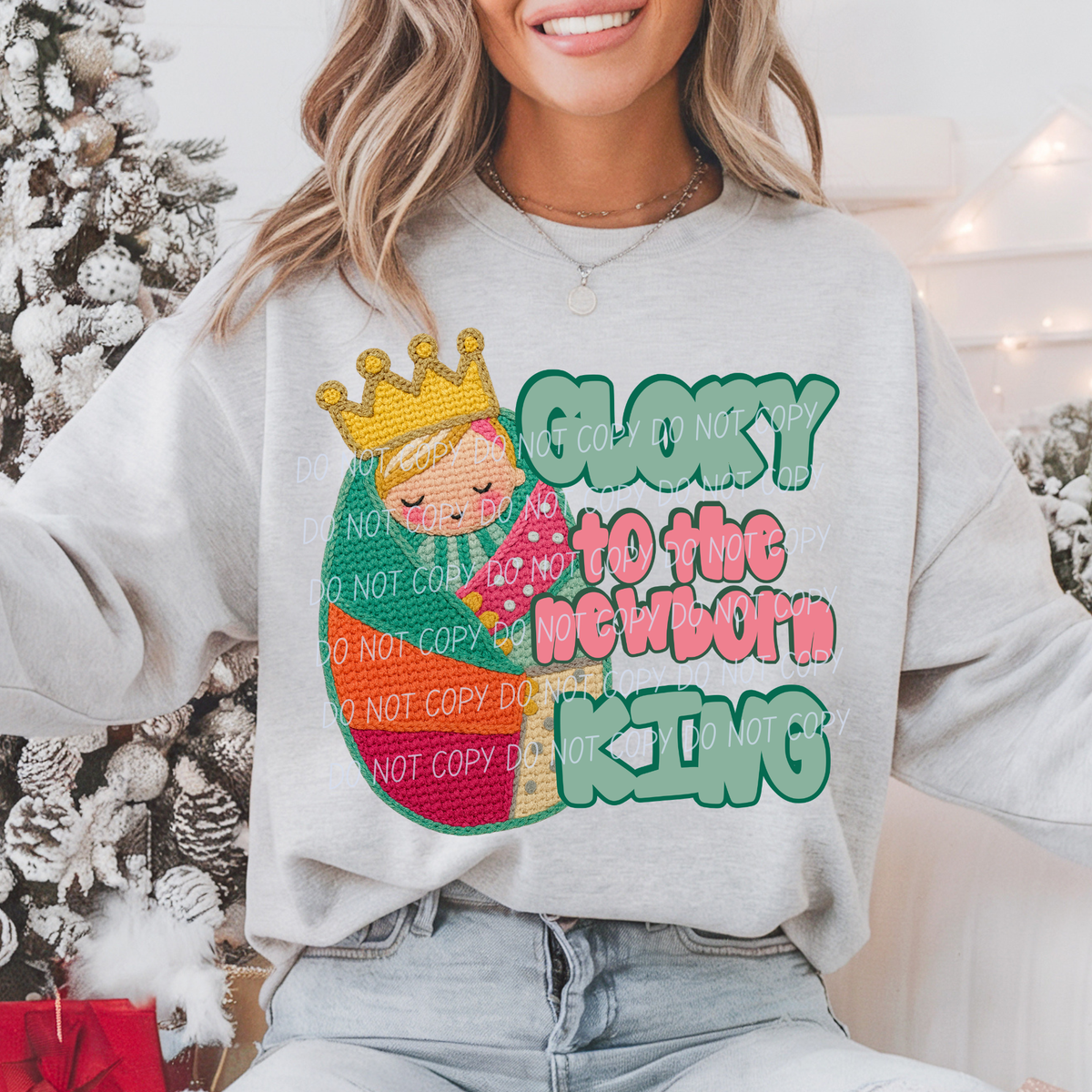 Glory to the Newborn King-GREEN (CITY)DTF Transfer