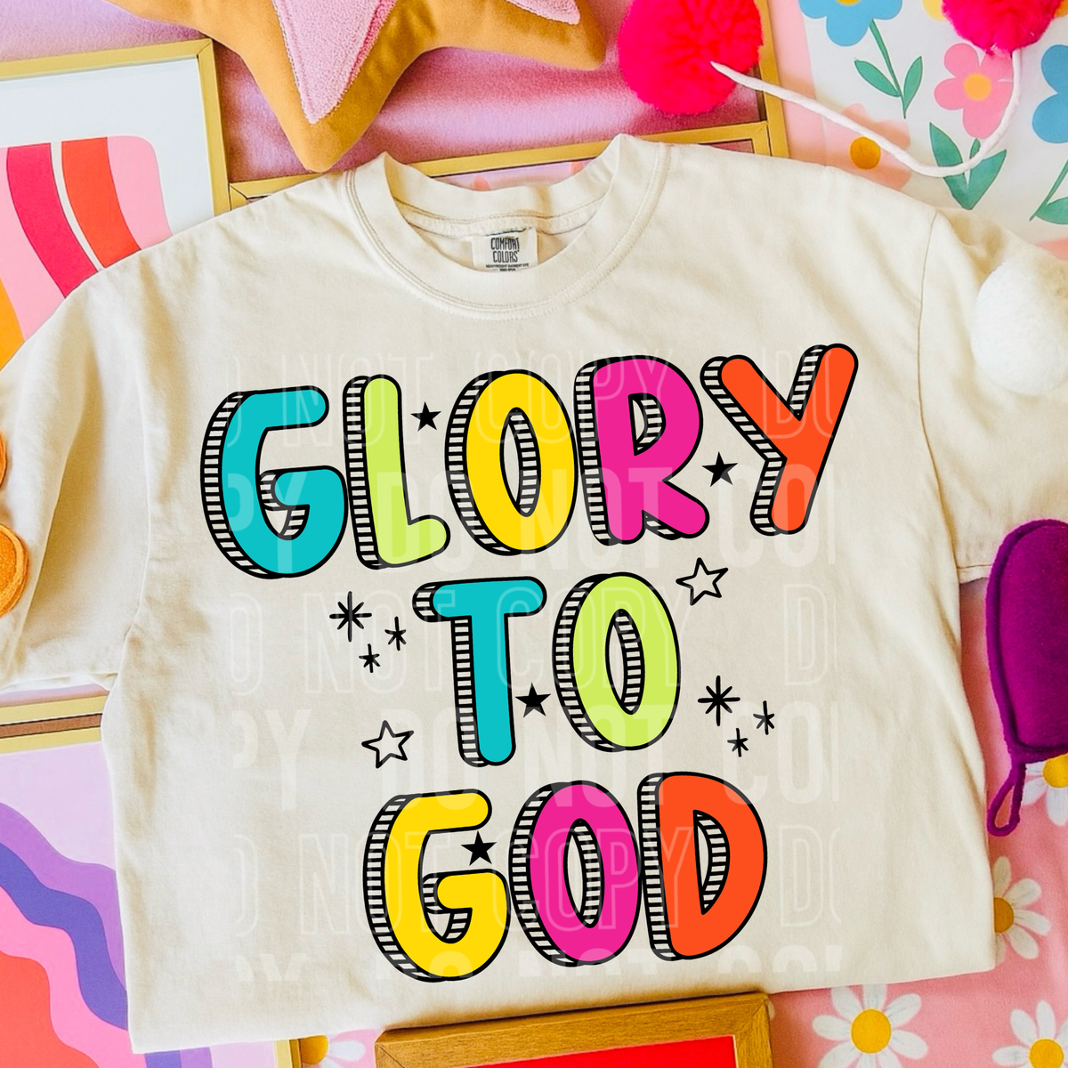 Glory to God doodle (SBB) DTF Transfer