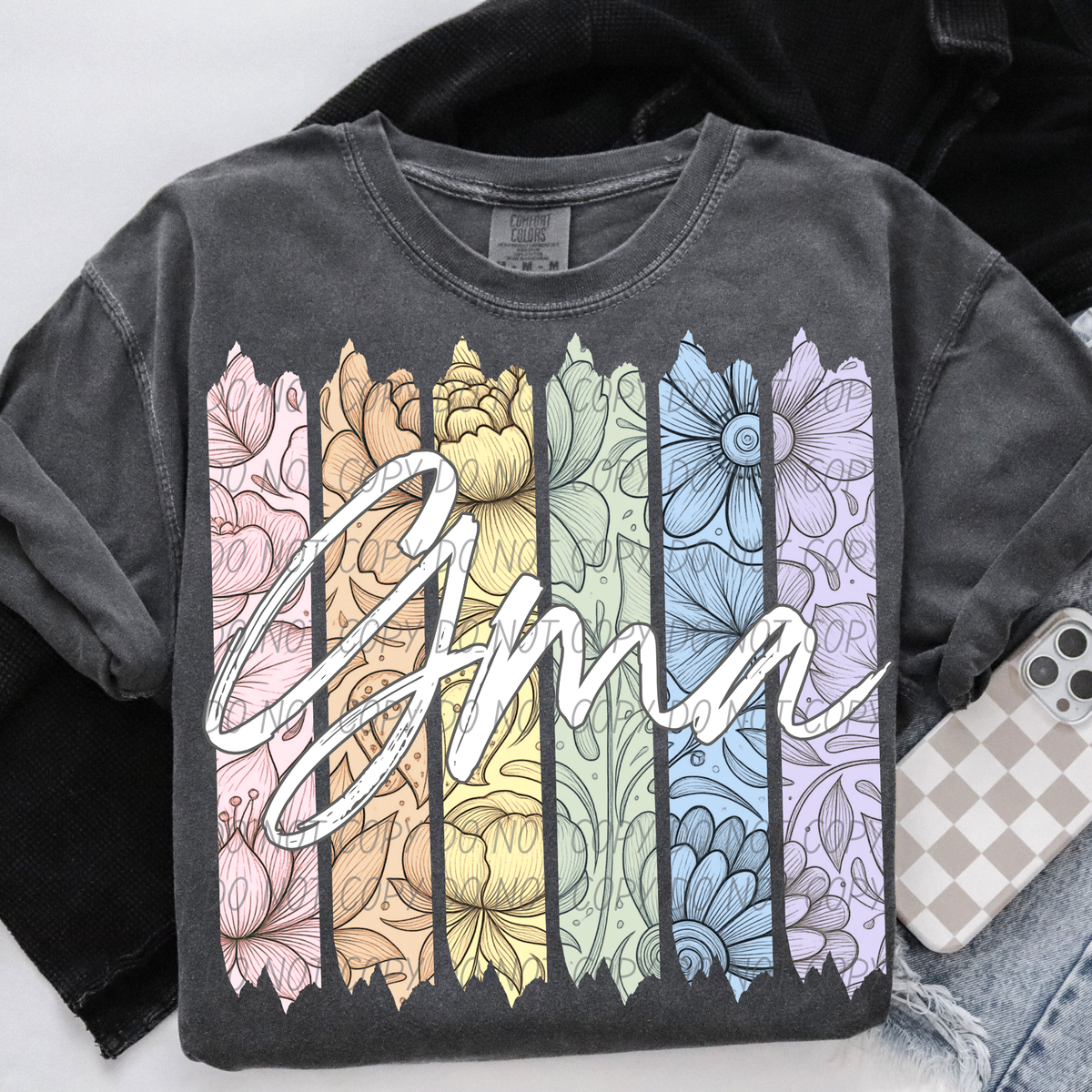 Gma rainbow floral names (City) DTF Transfer