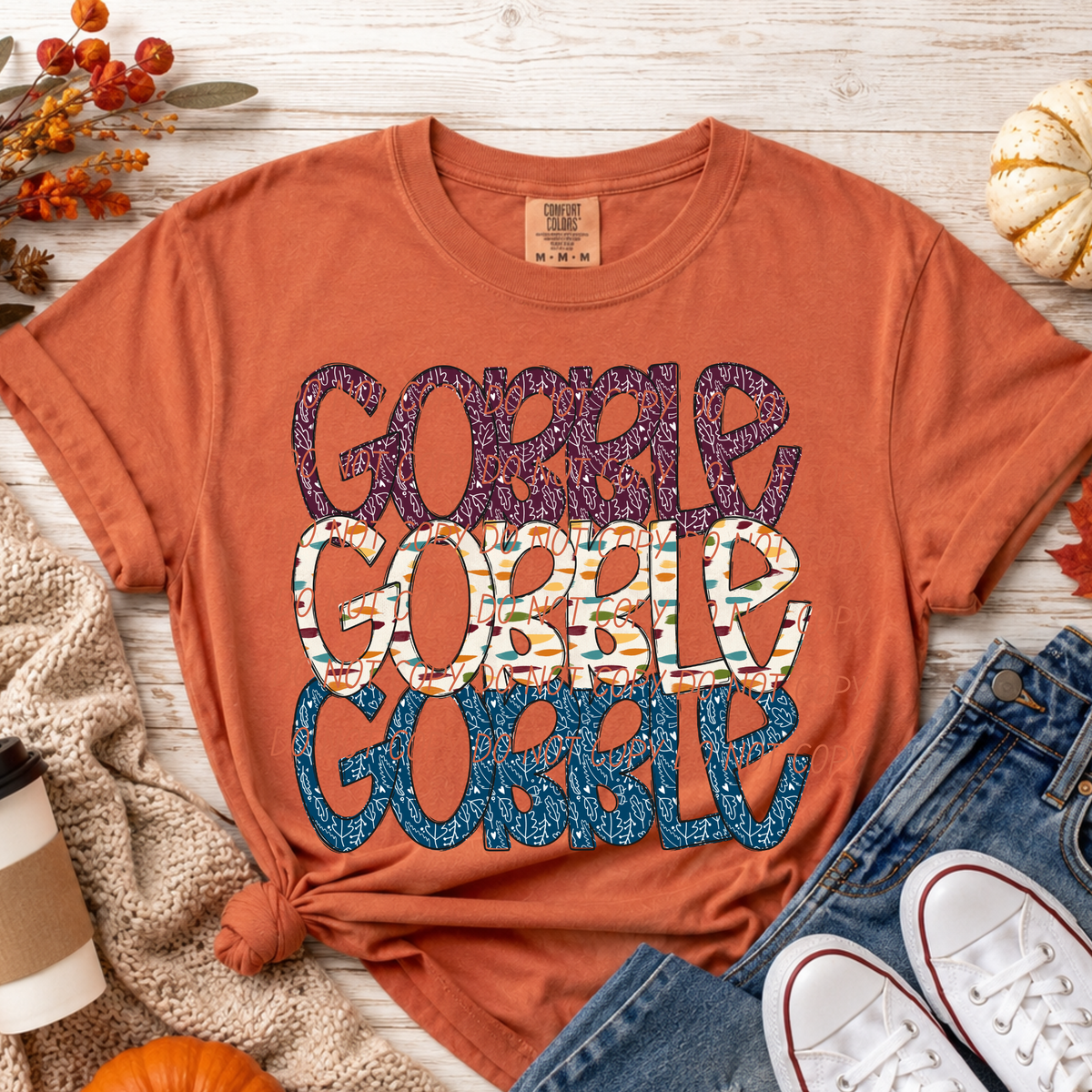 Gobble-Leaf Paint Leaf Font (CITY)DTF Transfer