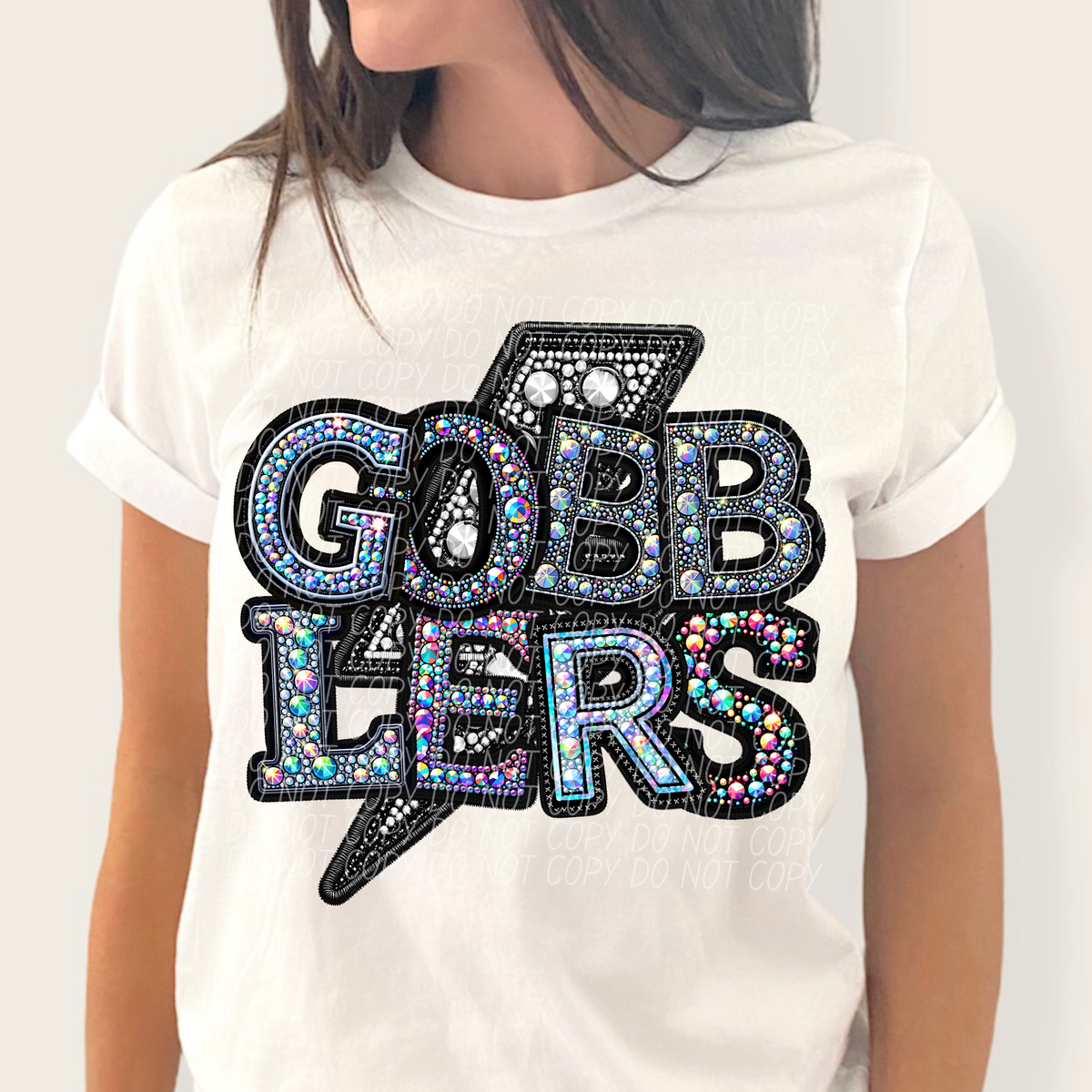 Gobblers lightning bolt rhinestones (city) 45268 DTF transfers