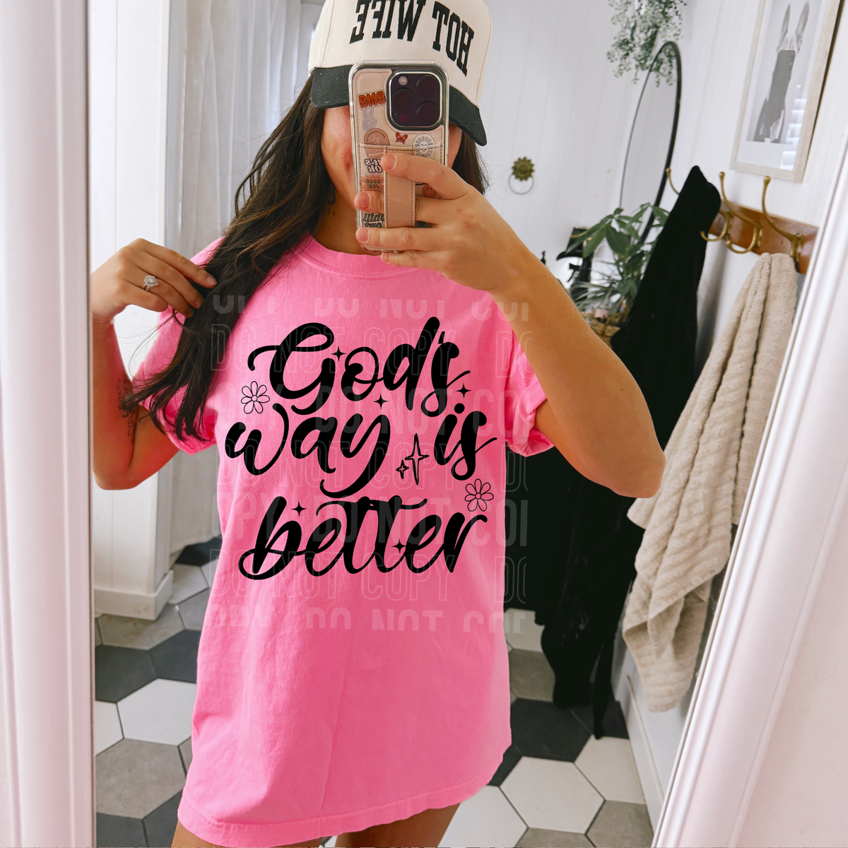 God's way is better BLACK cursive (SBB) DTF Transfer