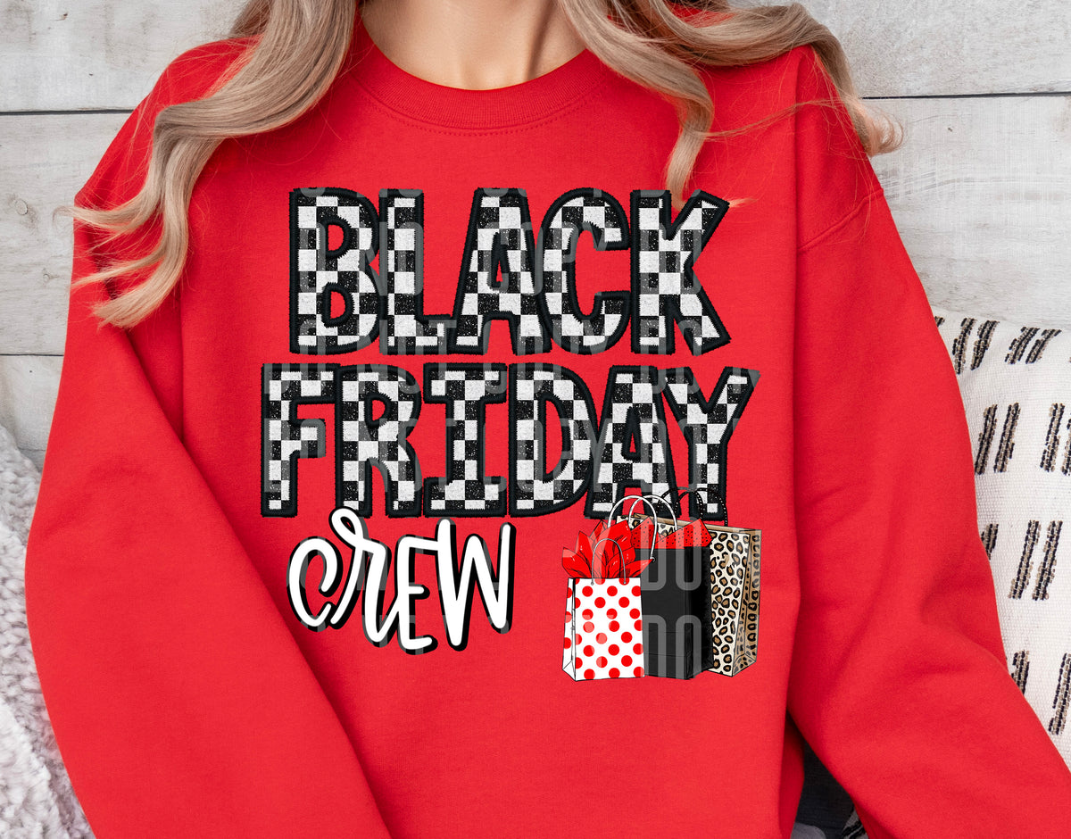 Black Friday Crew Checkered 69639 DTF transfer