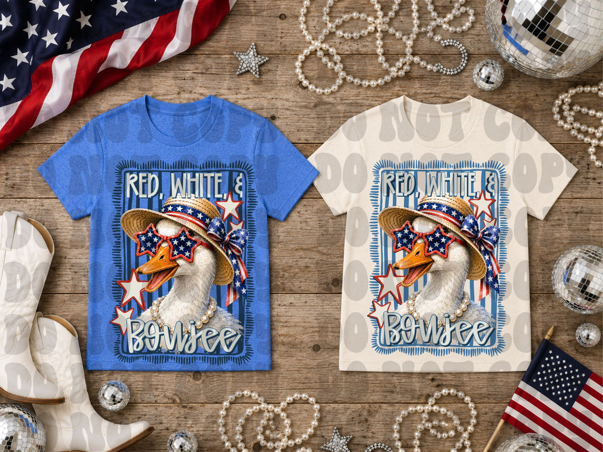Red white & boujee goose (Renewed) DTF Transfer