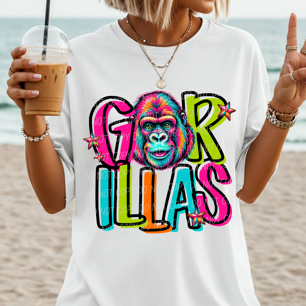 Gorillas Friday night neon (City) DTF Transfer