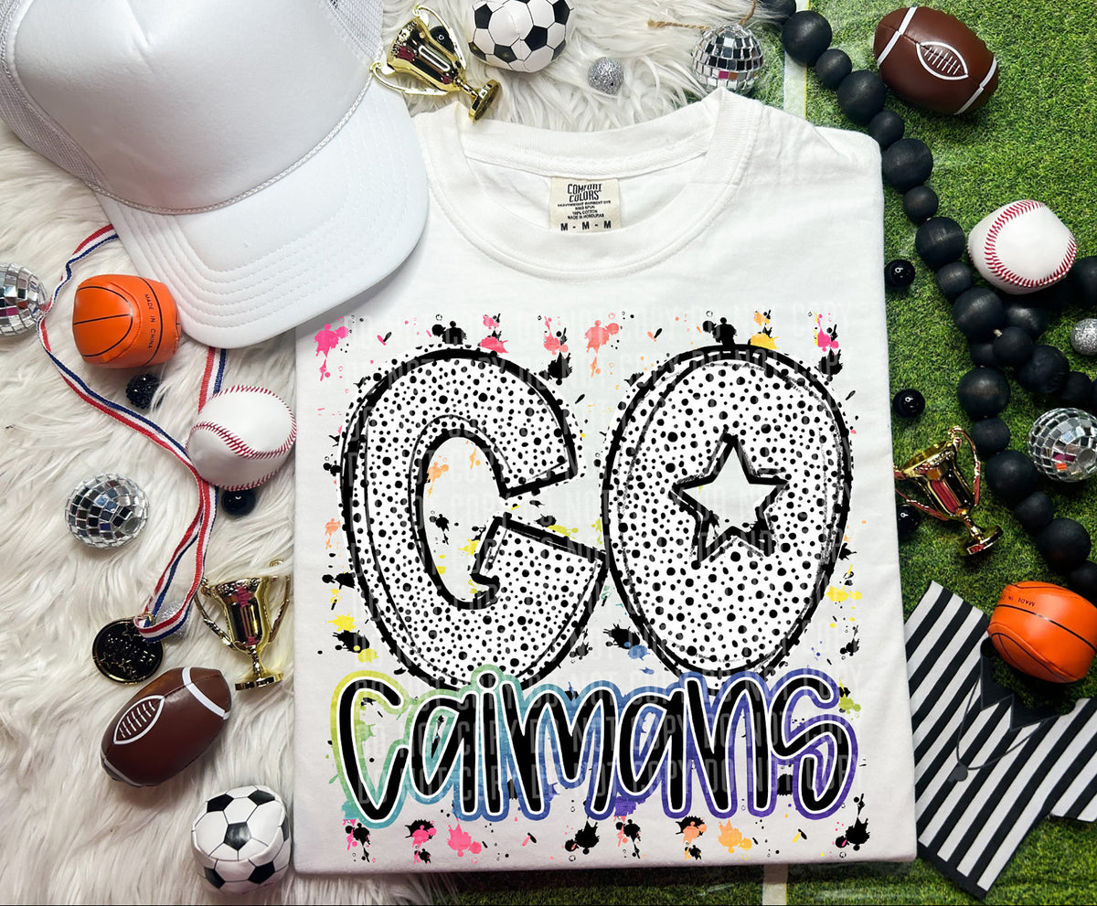 Go Caimans Dalmatian Font 57267 DTF transfer