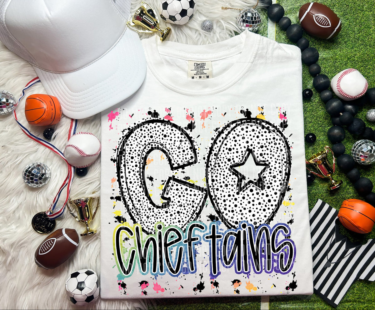 Go Chieftains Dalmatian Font 57270 DTF transfer