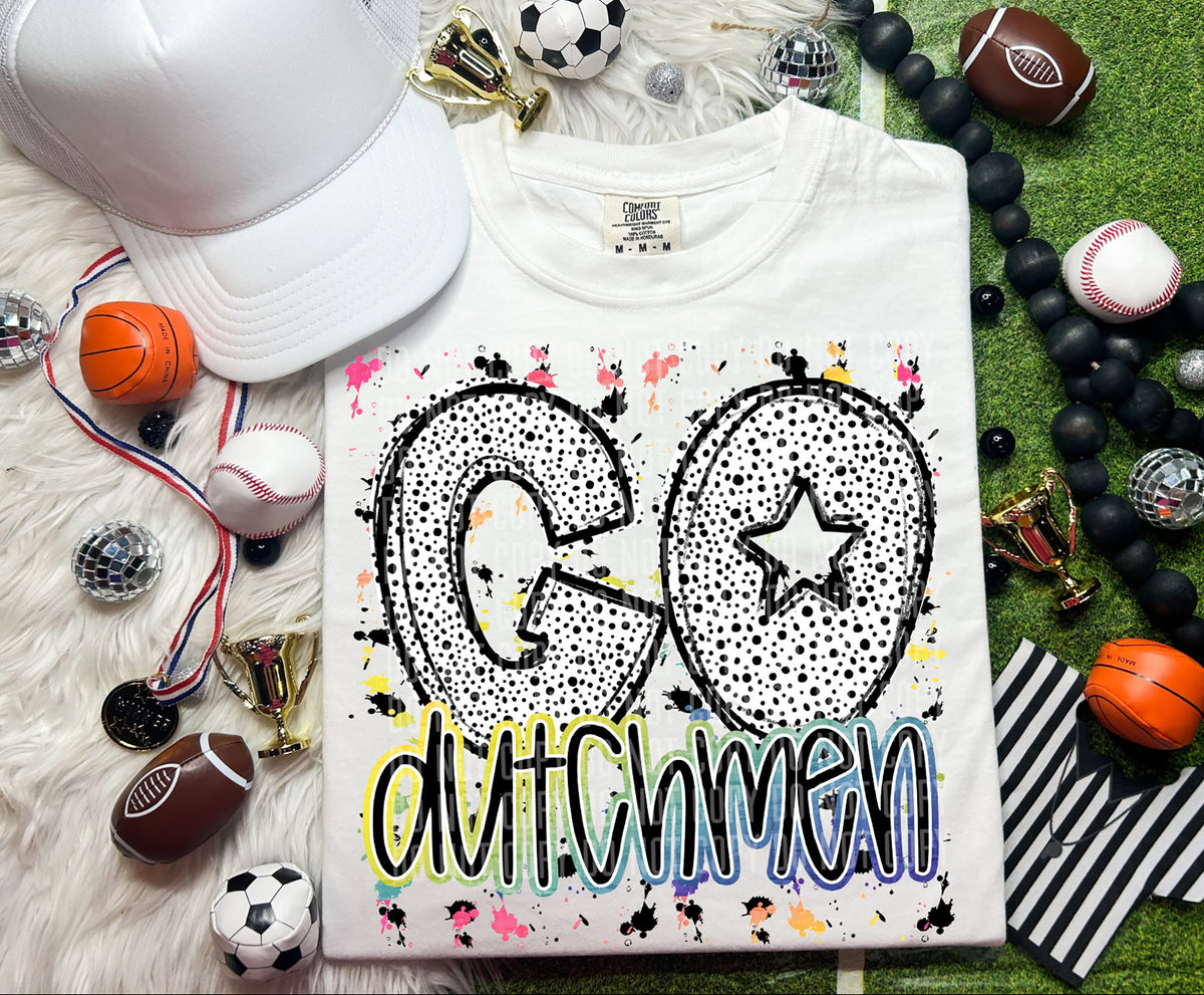 Go Dutchmen Dalmatian Font 57284 DTF transfer