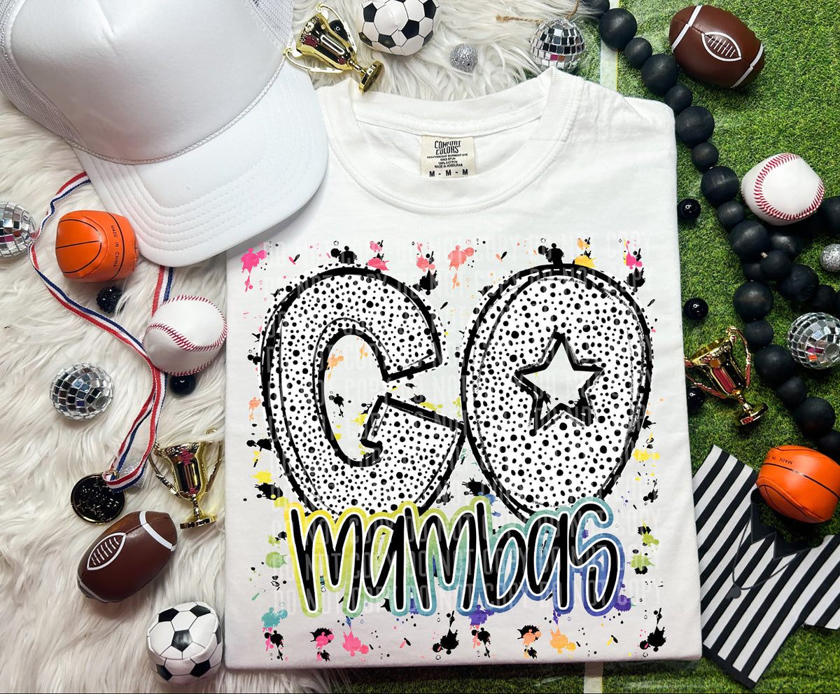 Go Mambas Dalmatian Font 57316 DTF transfer