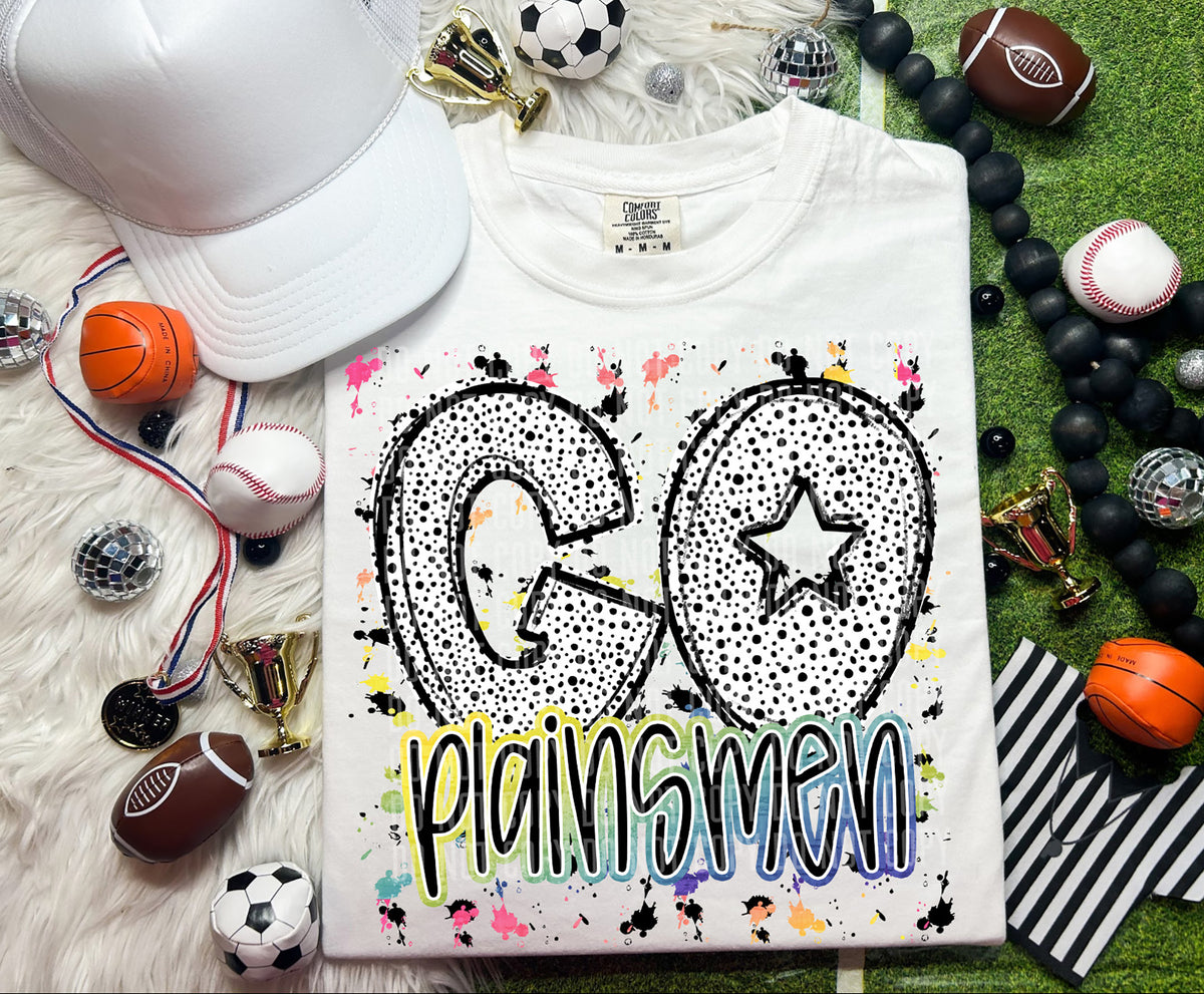 Go Plainsmen Dalmatian Font 57330 DTF transfer
