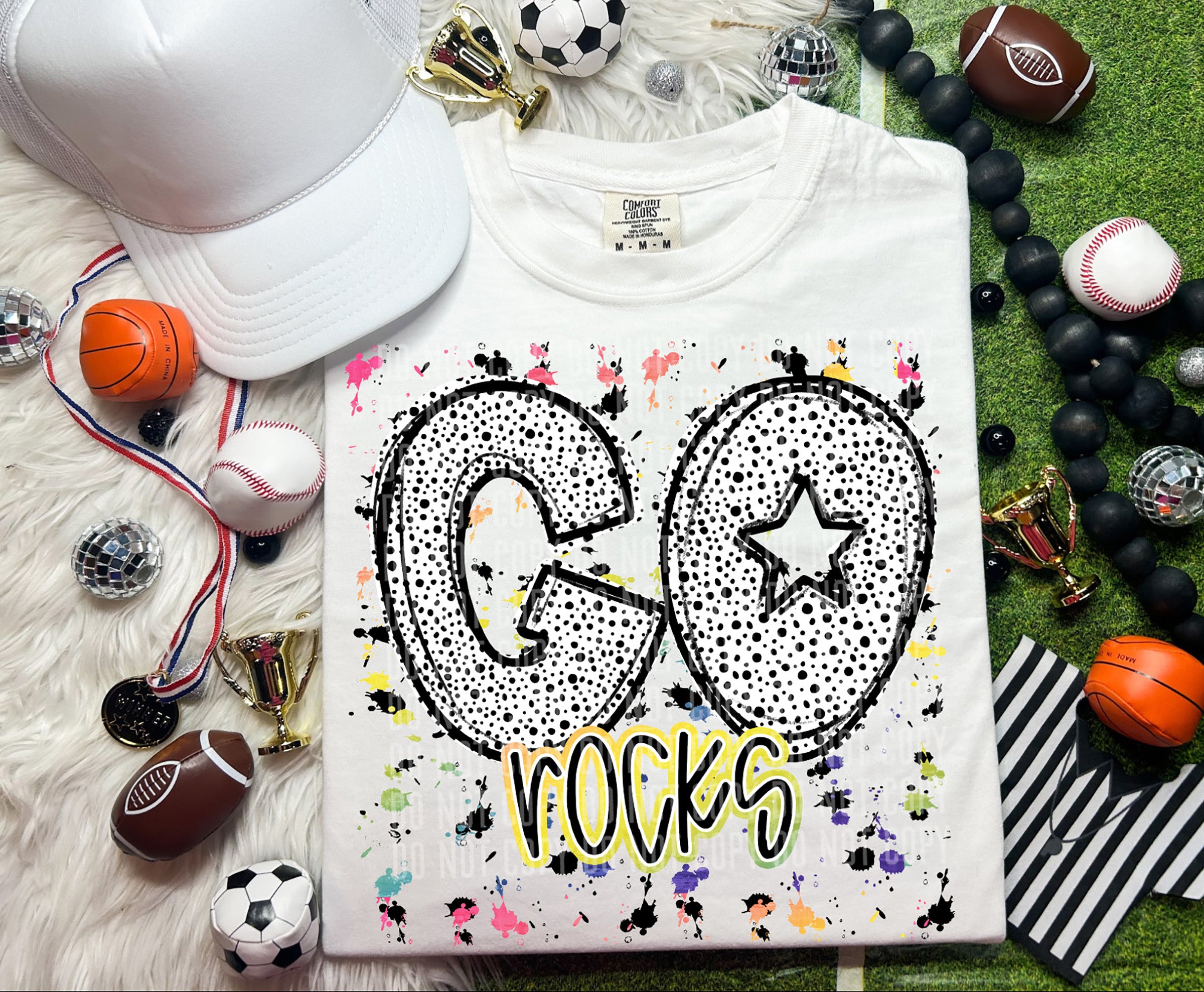 Go Rocks Dalmatian Font 57349 DTF transfer – Mud & Grace Transfers
