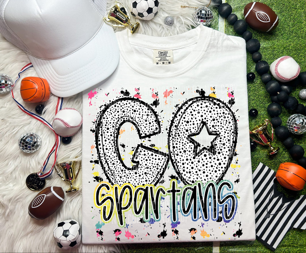 Go Spartans Dalmatian Font 57357 DTF transfer