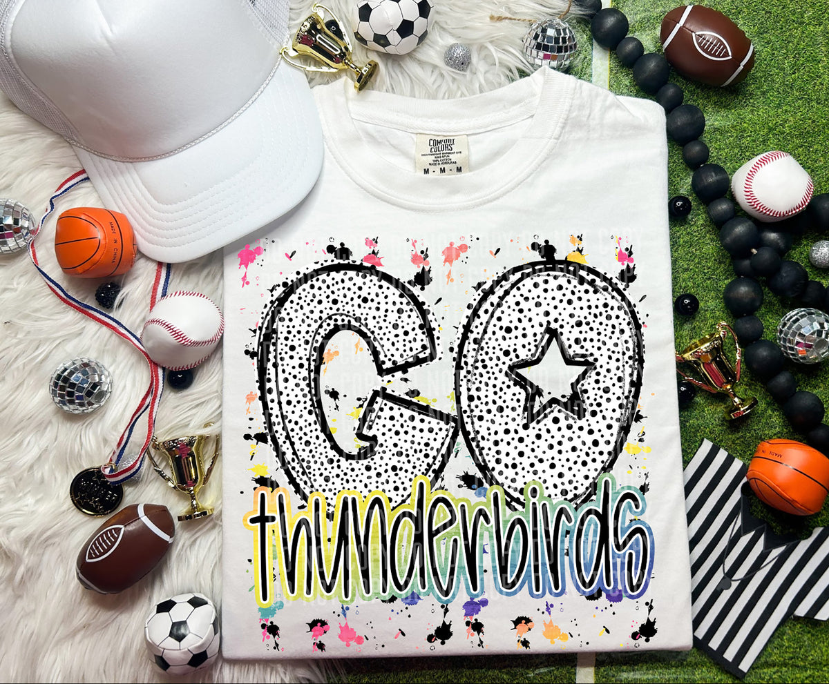 Go Thunderbirds Dalmatian Font 57363 DTF transfer