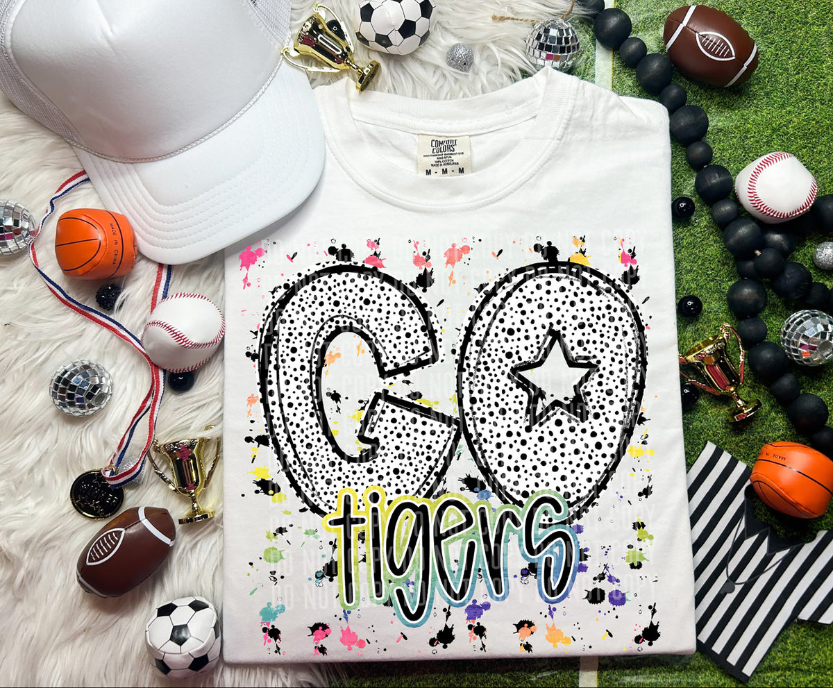 Go Tigers Dalmatian Font 57364 DTF transfer
