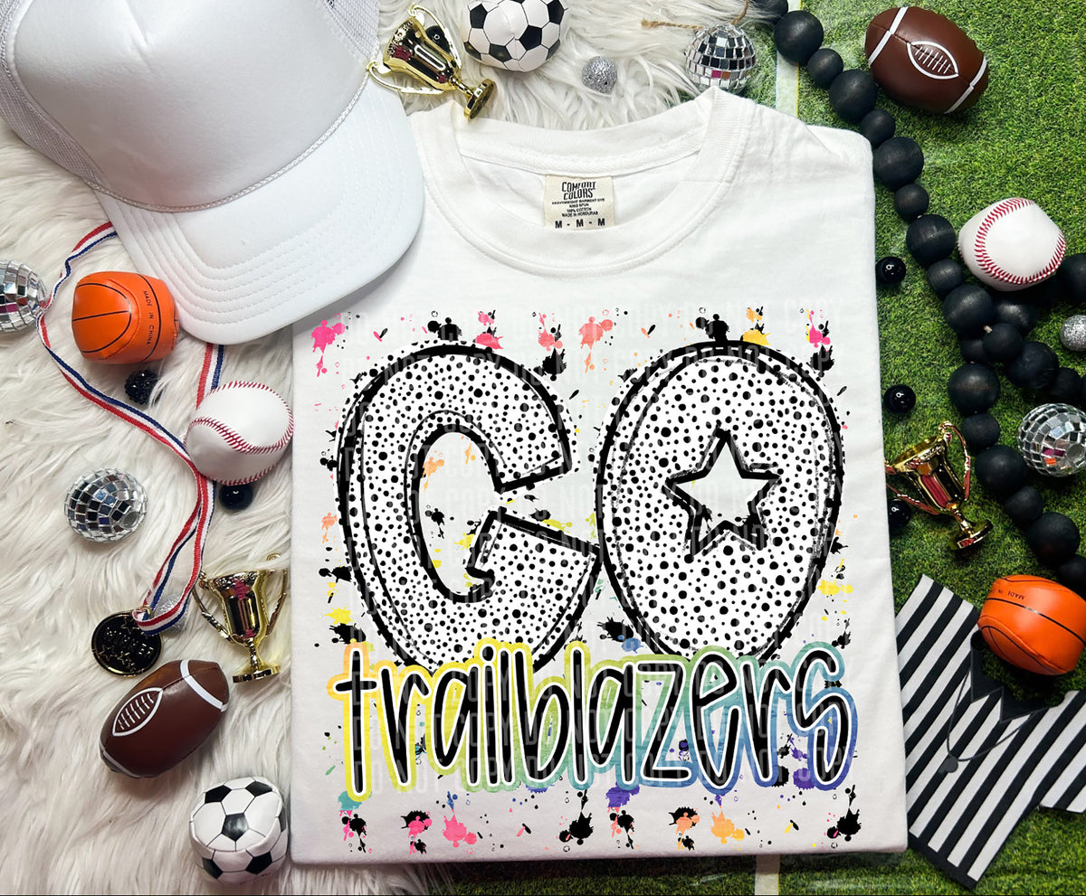 Go Trailblazers Dalmatian Font 57367 DTF transfer