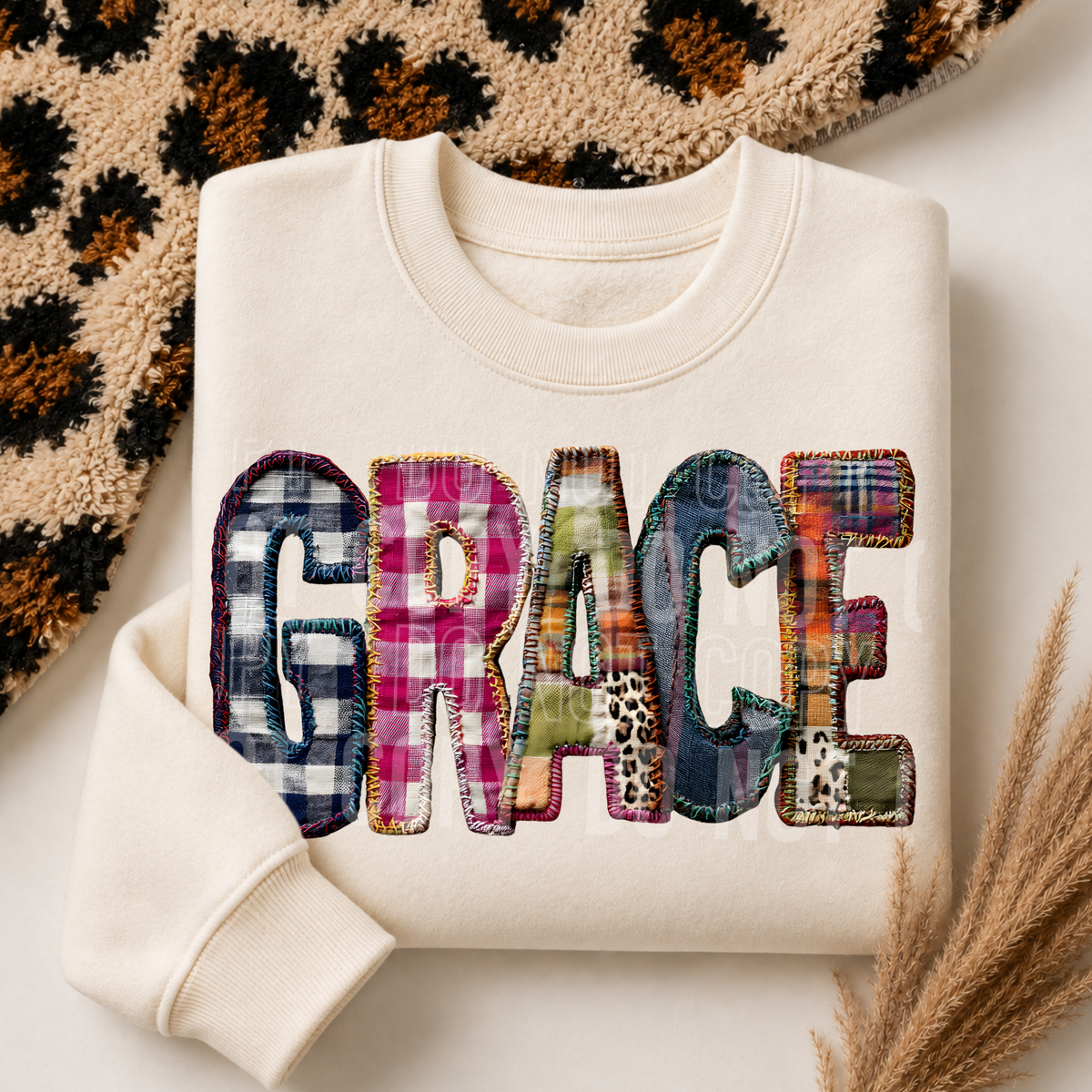 Grace faux patchwork (SBB) DTF Transfer