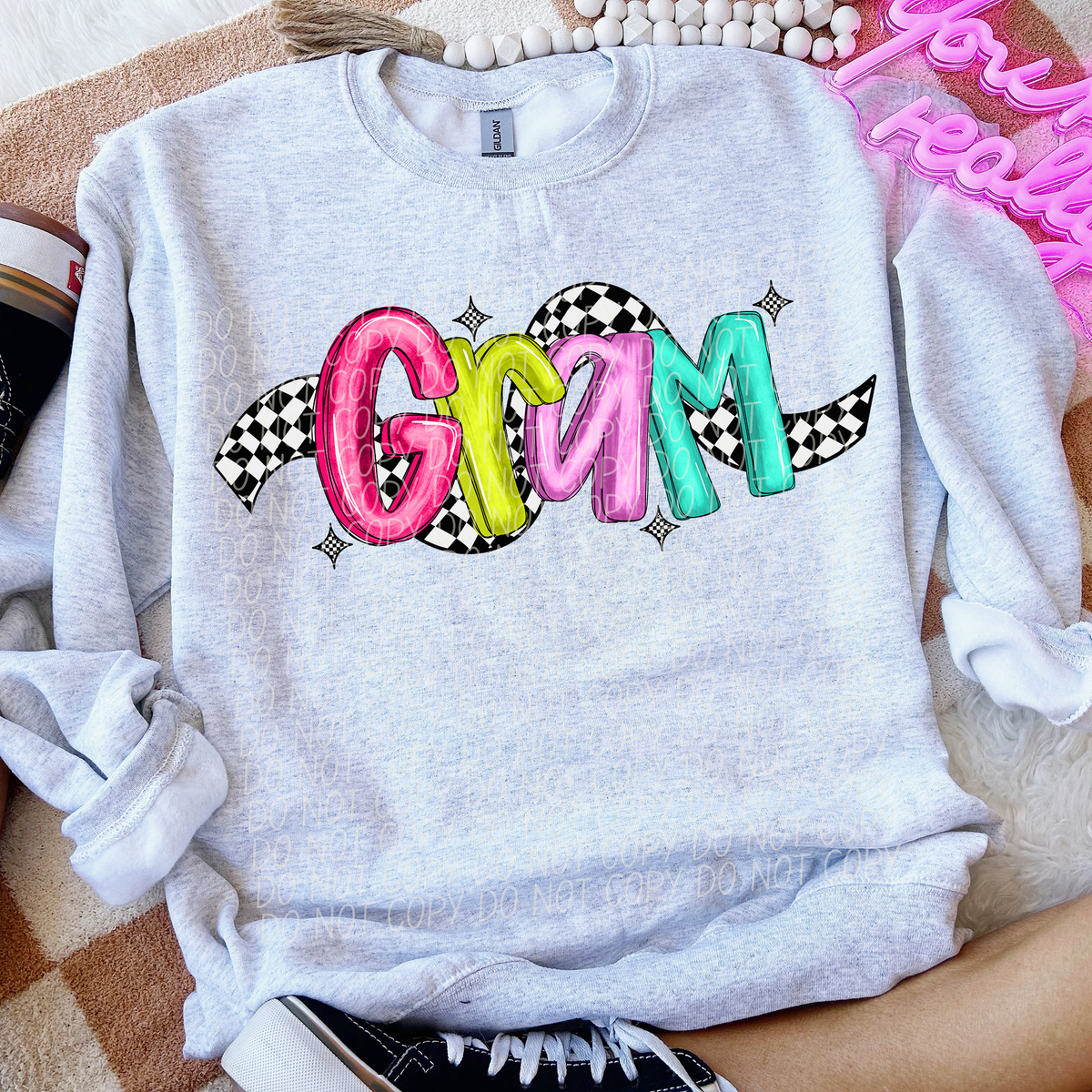 Gram Colorful Checker 74202 DTF Transfer