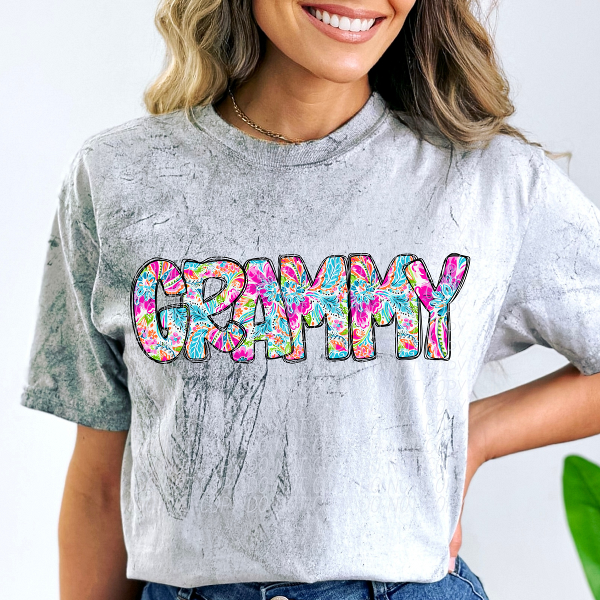 Grammy Paisley Font (CITY) DTF transfer