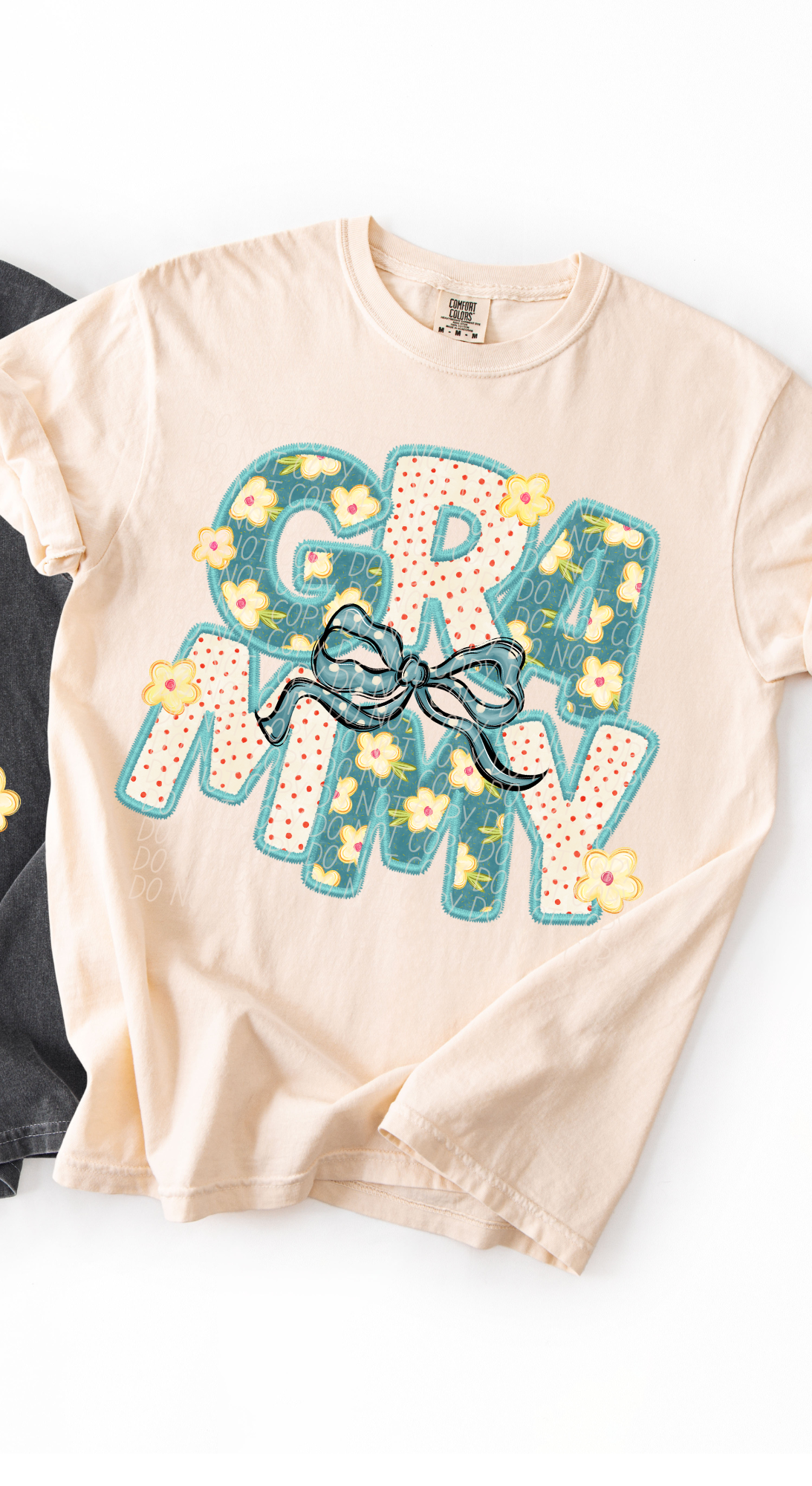 Grammy Vintage Name with Bow (City) DTF Transfer