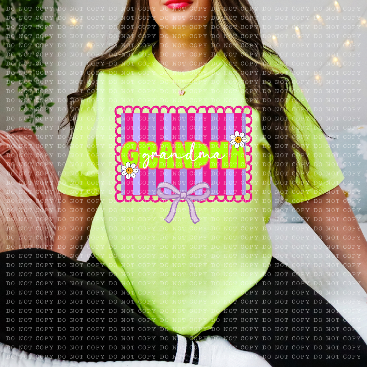 Grandma preppy bright frame (ECHT) DTF Transfer