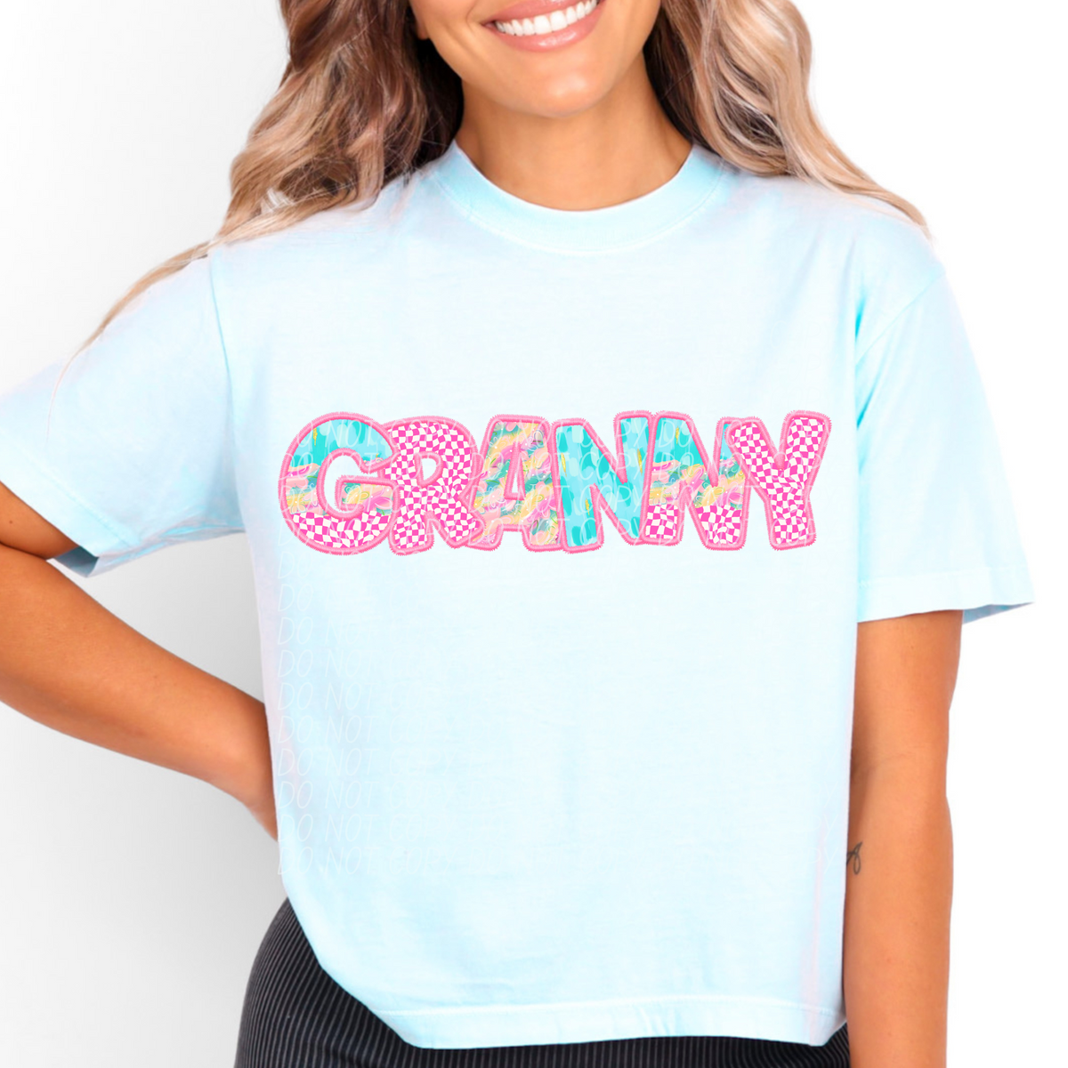 Granny Spring Pink Checkered (CITY) DTF transfer