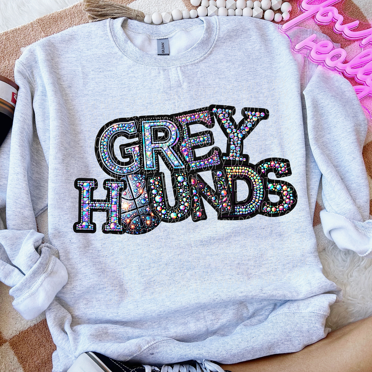 Grey Hounds Basketball Rhinestone (CITY) 66533 DTF transfer