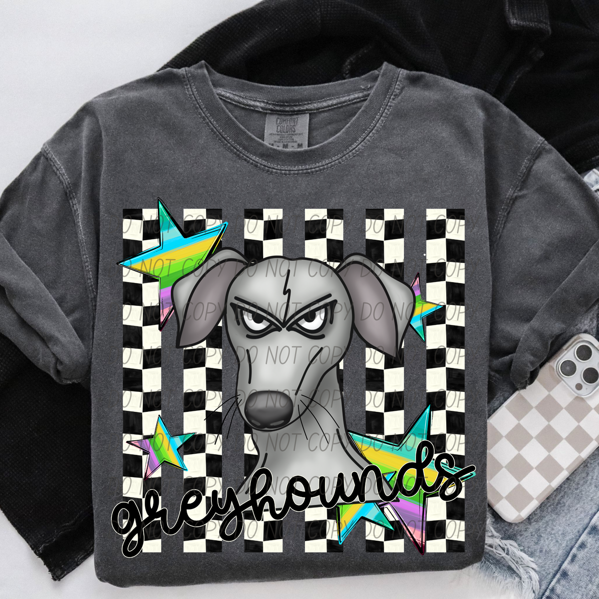 Greyhounds checker strips (City) DTF Transfer