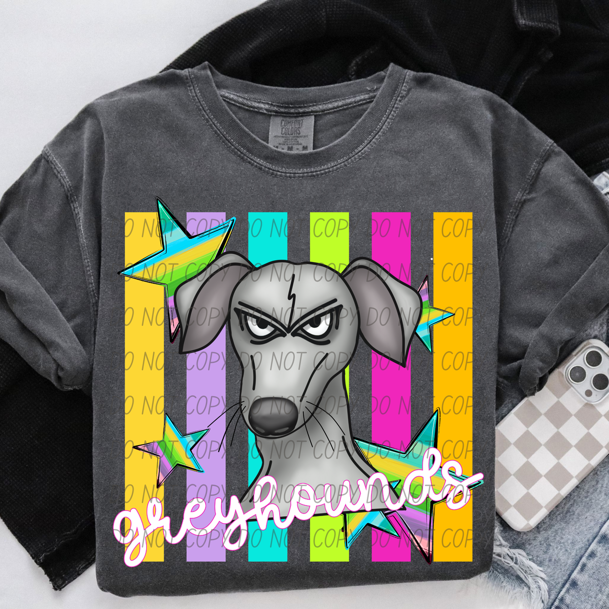 Greyhounds neon strips (City) DTF Transfer