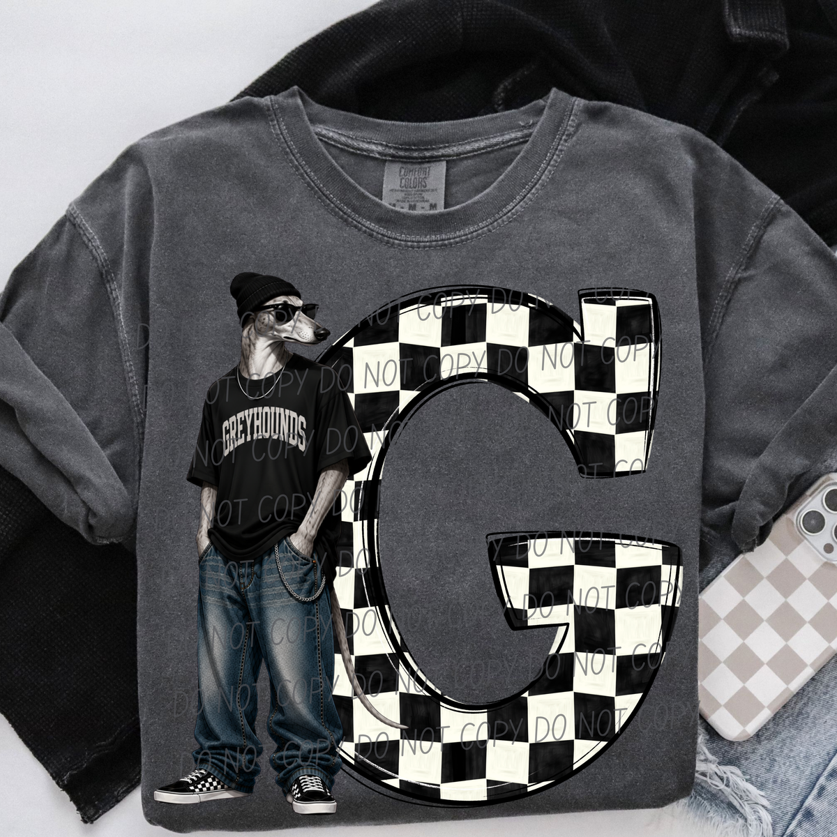 Greyhounds sideline sweatshirt mascots (City) DTF Transfer