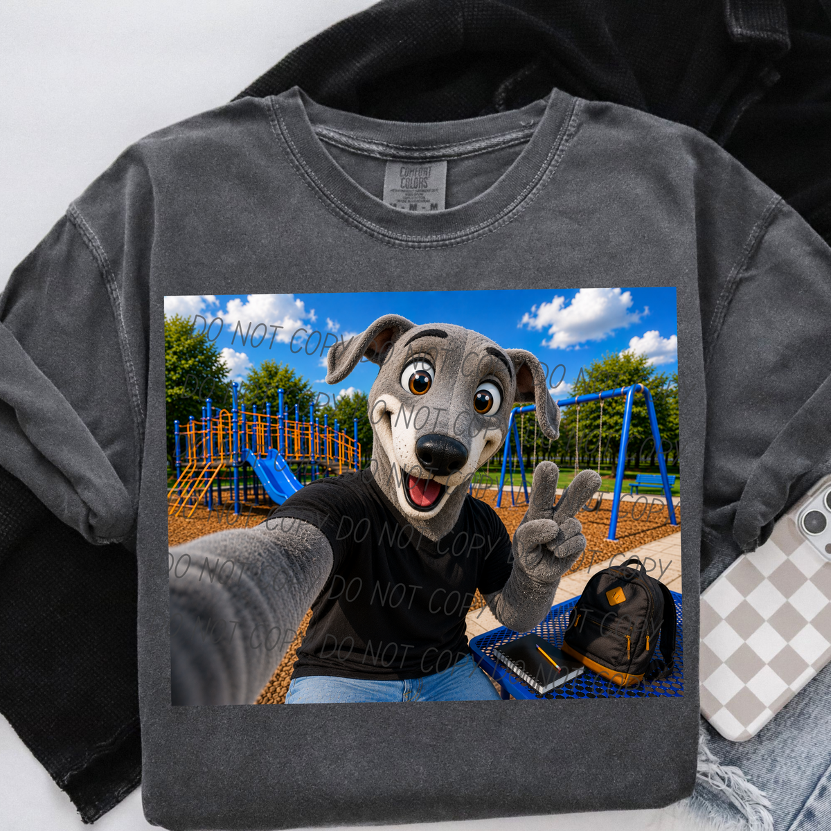 Greyhound Whippet Mascot (City) DTF transfer