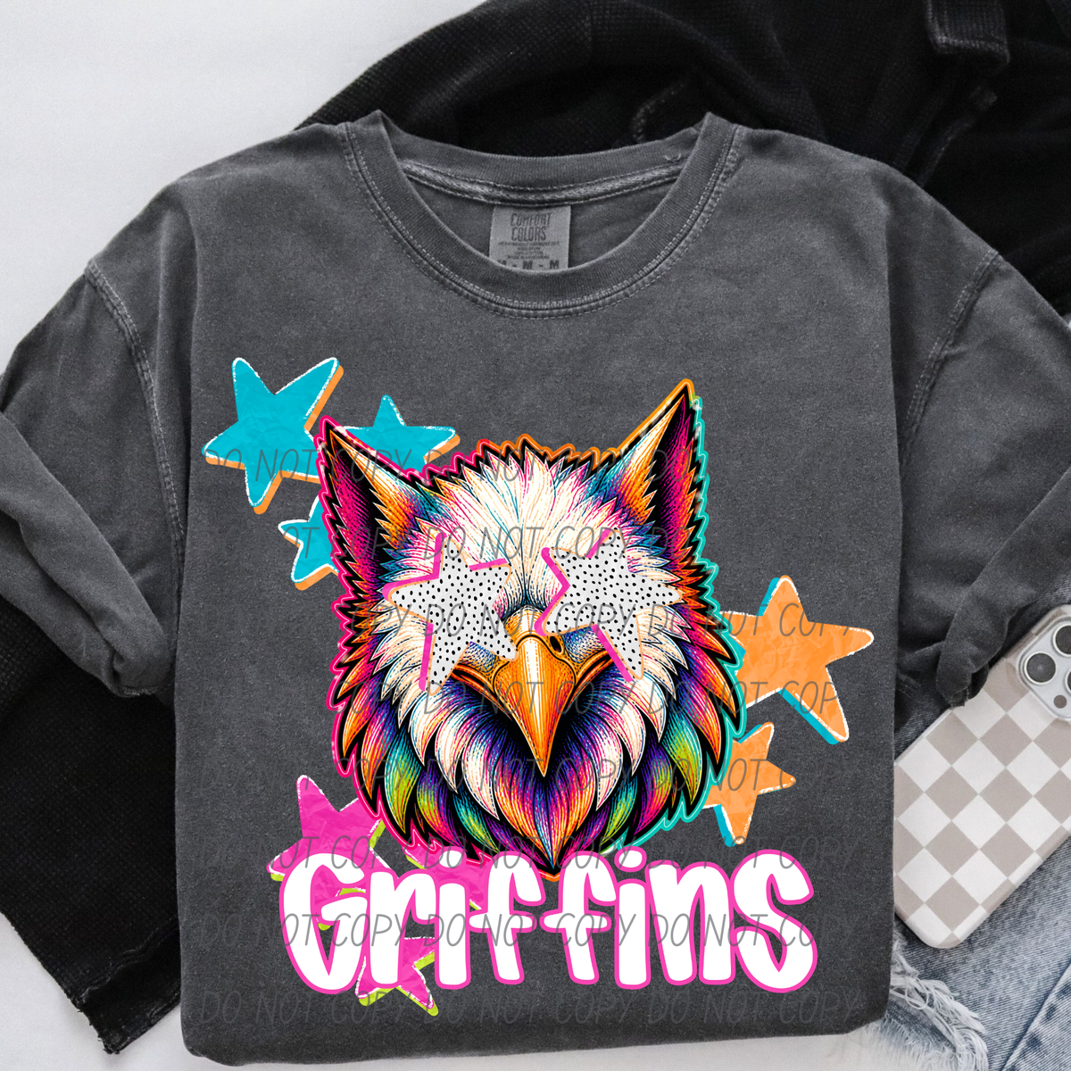 griffins pop art with stars (CITY) DTF Transfer