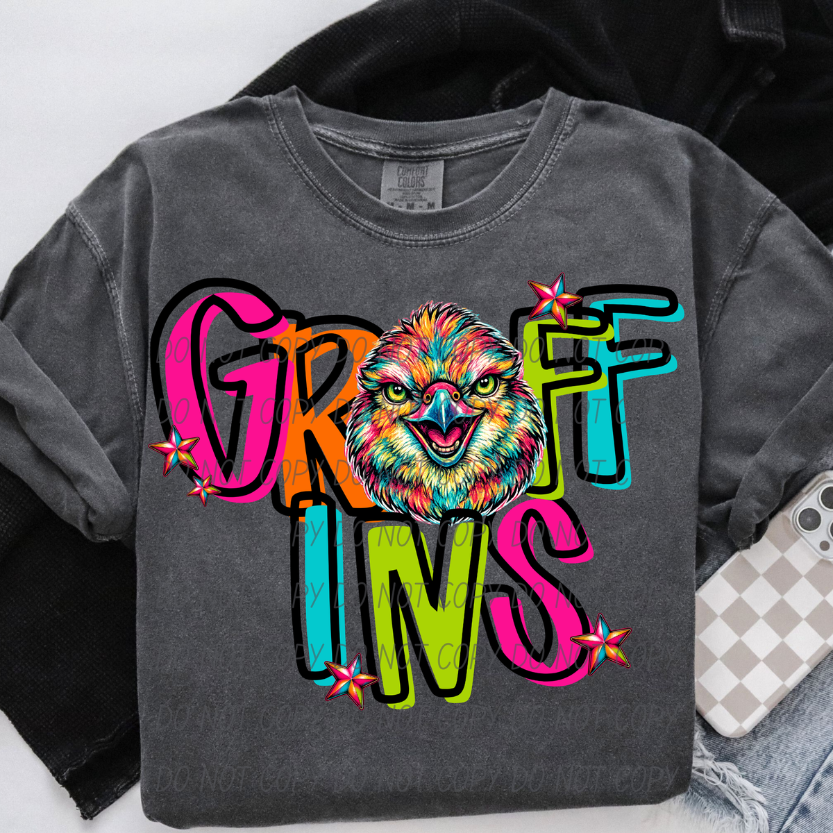 griffins rainbow stacked with head (city) DTF Transfer