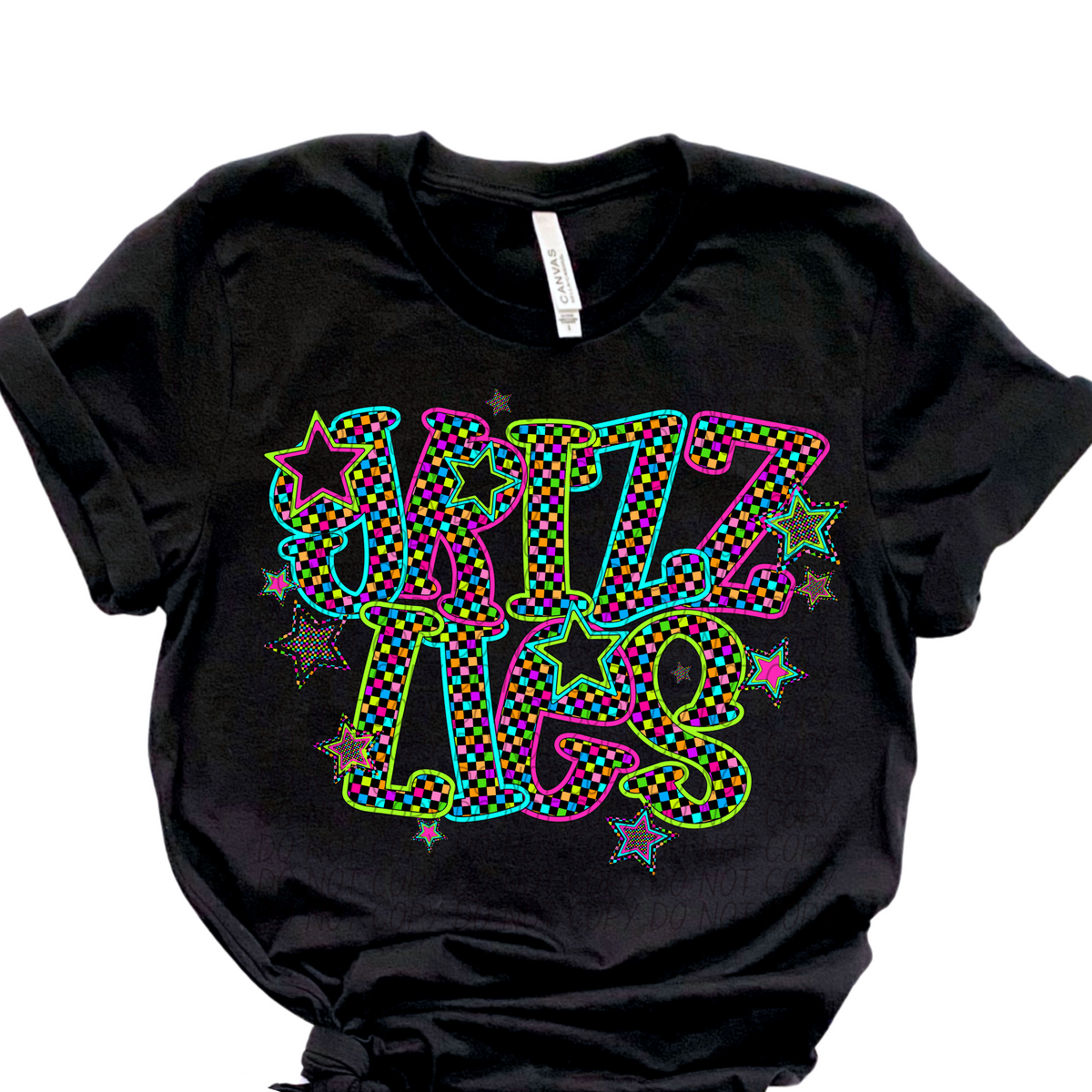 Grizzlies Neon Stars (City) 102374 DTF transfer