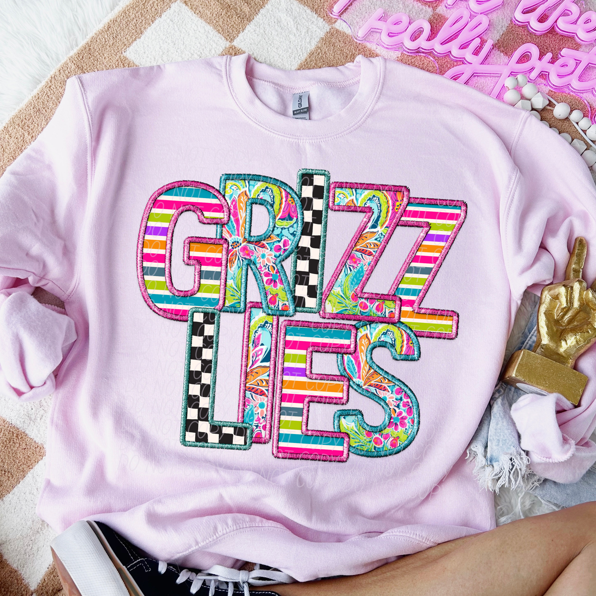 GRIZZLIES bright patterns (CITY) DTF transfer