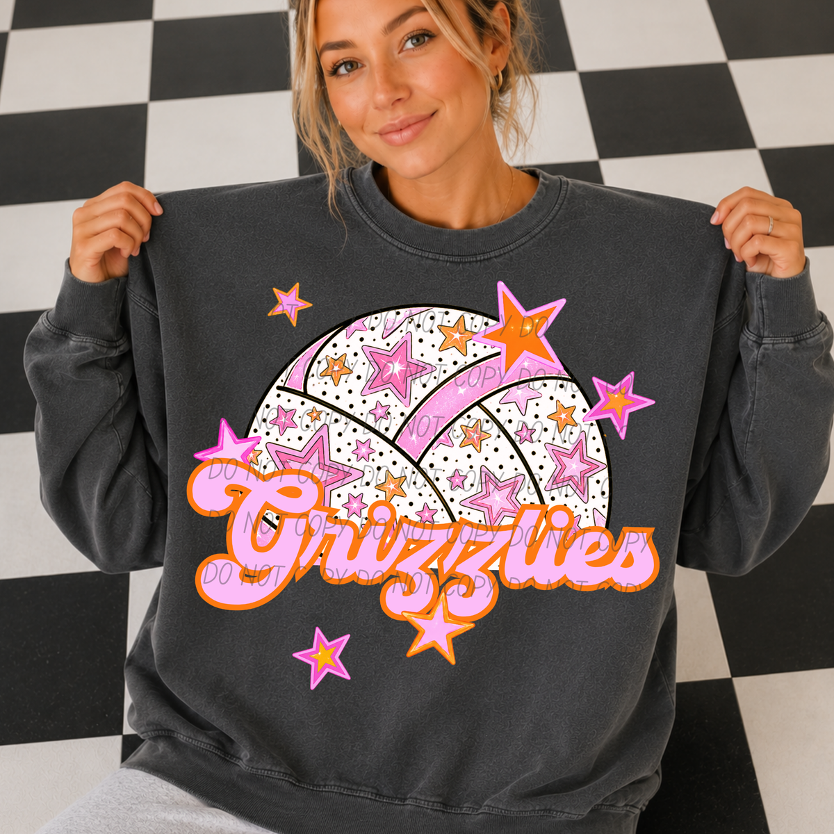 grizzlies pink volleyball (city) DTF transfer