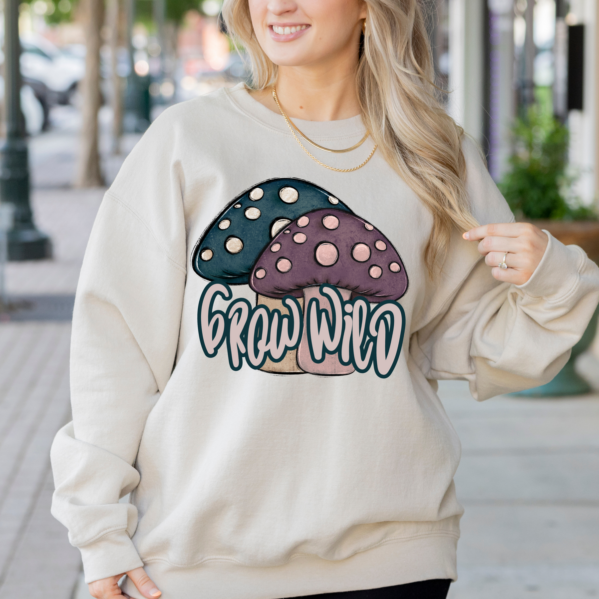 Grow wild mushrooms (CITY) 24360 DTF transfer
